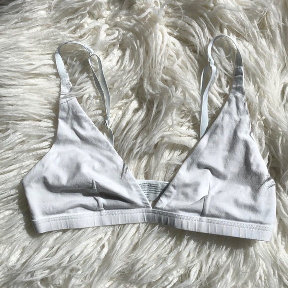 white cotton bralette